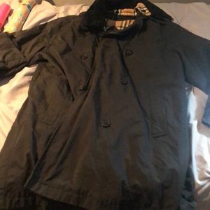 Burberry coat black womens